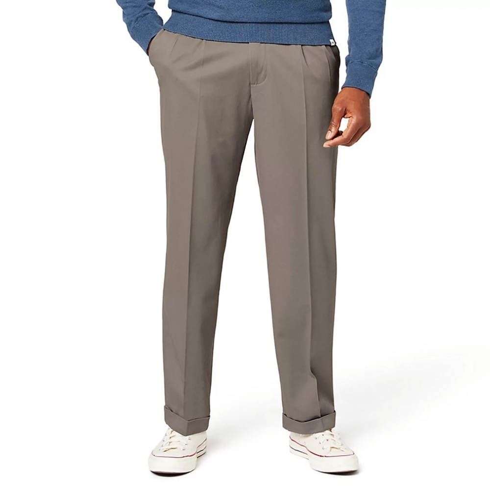 Men's Grey Pleated Front Dress Pants - Dockers - 34 X 30